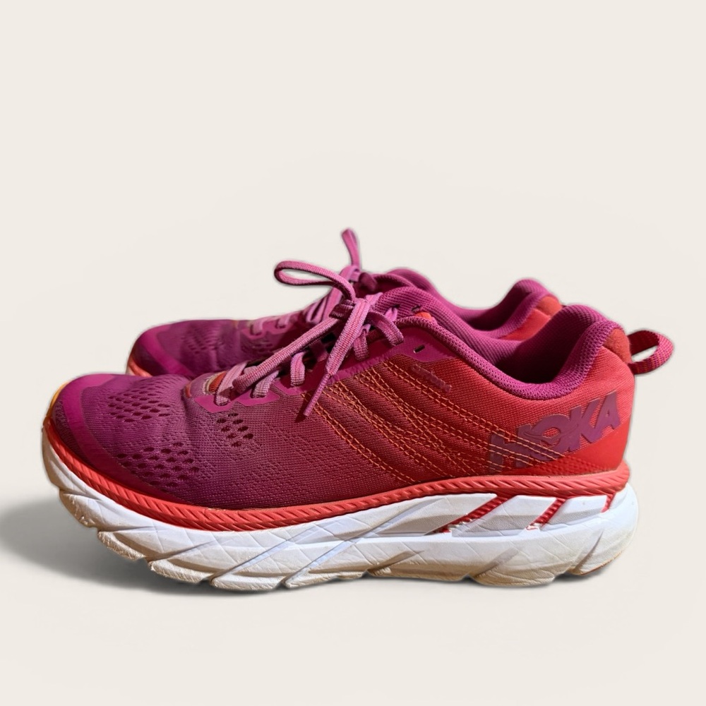 Hoka One One Clifton 6  Pink Running Shoes Women’s Size 8.5 - Picture 3 of 6